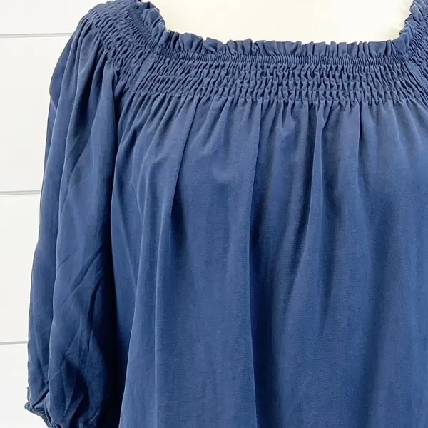Superdry Womens Chambray Smocked Mini Dress Size 8 Preppy Coastal‎ Cottage - Image 6