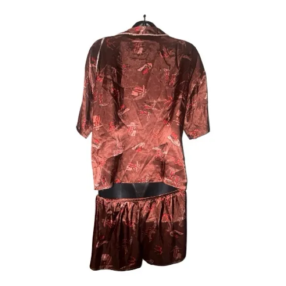 Western pajama top and bottom. Medium. Red - Image 5