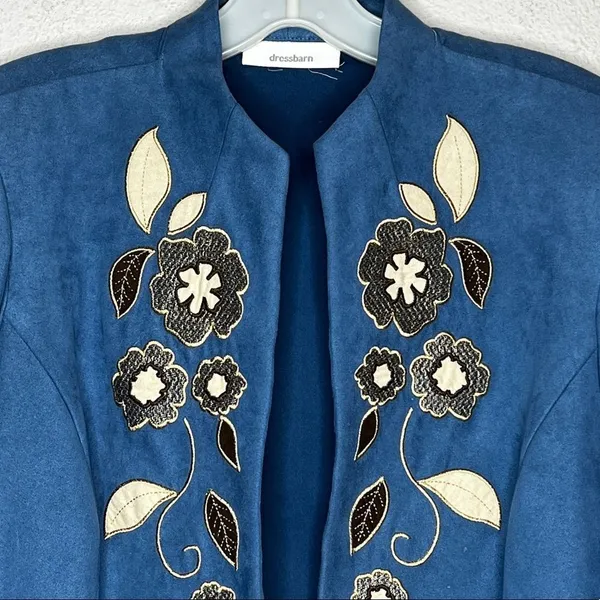 Vintage Dressbarn‎ Jacket Blue Size M - Image 2