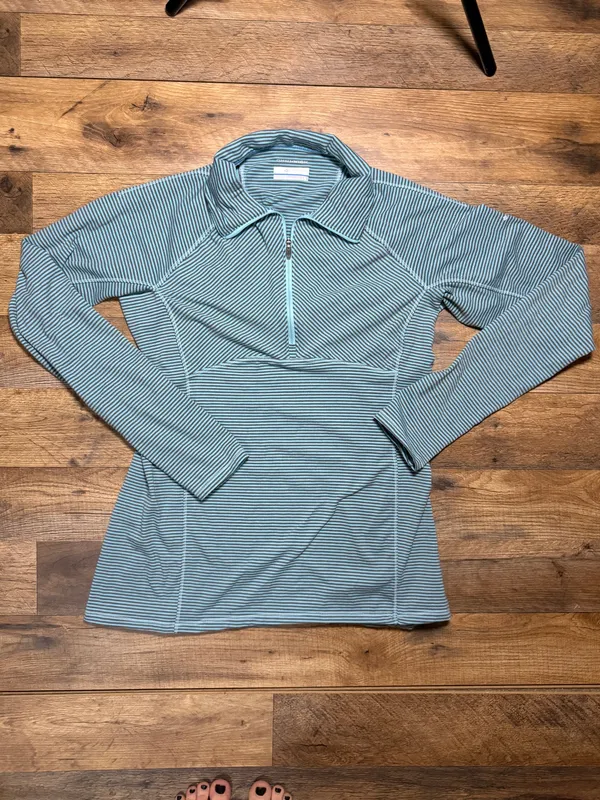 Columbia Striped Quarter-Zip Pullover Women’s Large - Image 2