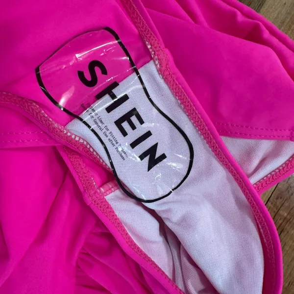 NWT SHEIN Chic Pink One Piece Swimsuit with Elegant Design - Image 6