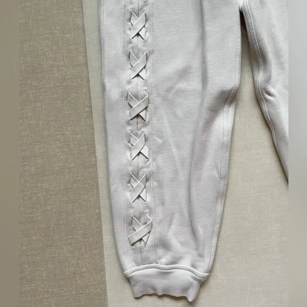 Lululemon Braided Detailed High Rise Jogger - White Opal - Image 4