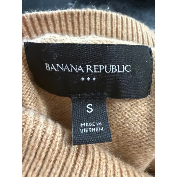 Banana Republic Womens Small Camel Tan Mock Neck‎ Cotton Wool Blend Sweater NEW - Image 5