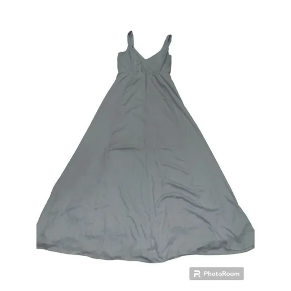 Show Me Your Mumu Size Medium Jenn Chiffon A-Line Gown Maxi Dress Womens Blue‎ - Image 5