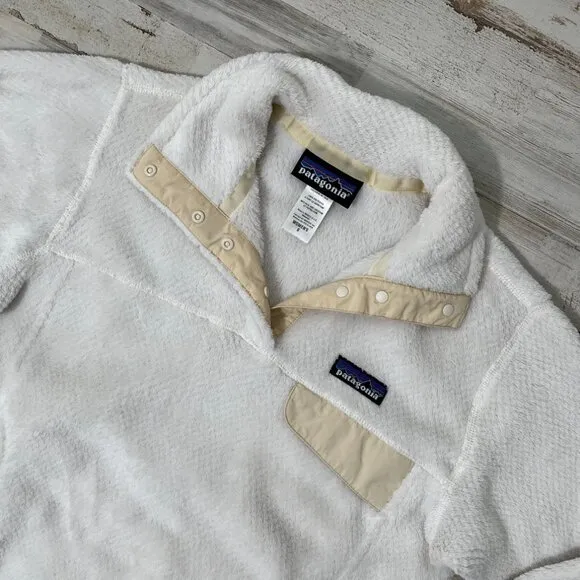 Patagonia White‎ Re-Tool Snap-T Pullover Sweater Womens Size Small - Image 2