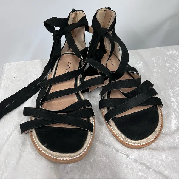 TORRID ANKLE WRAP ESPADRILLE SANDAL 8.5WW - Image 5