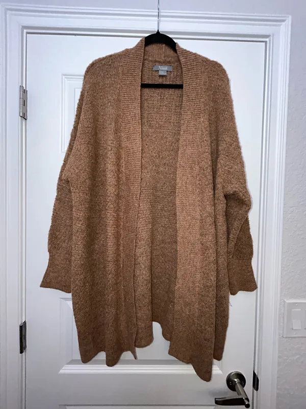Natural Reflections Long Sleeve Open Front Cardigan Sweater Size XL - Image 4