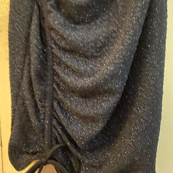 Windsor Navy Glitter Knit Mini Dress Size L - Image 4
