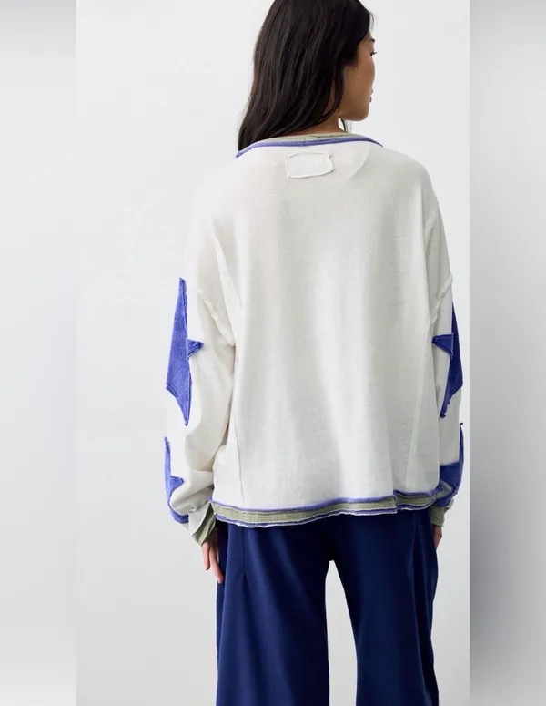 Free people blue star long sleeve - Image 2