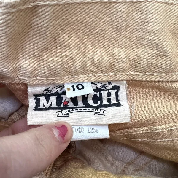 Yellow Classic Vintage Match Dull Yellow Jeans Size 10 (Fits like a‎ modern 4) - Image 7