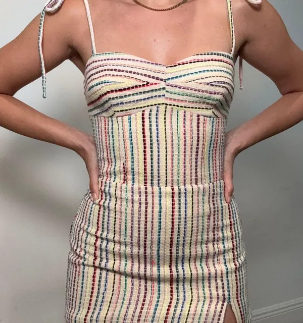 Amanda Uprichard Sample Sale Striped Sundress • Size Small - Image 6