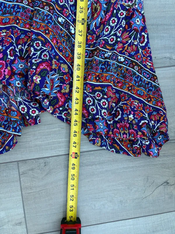 Anthropologie Maeve Violette Sleeveless Asymmetrical Hem Paisley Pink Red Dress - Image 10