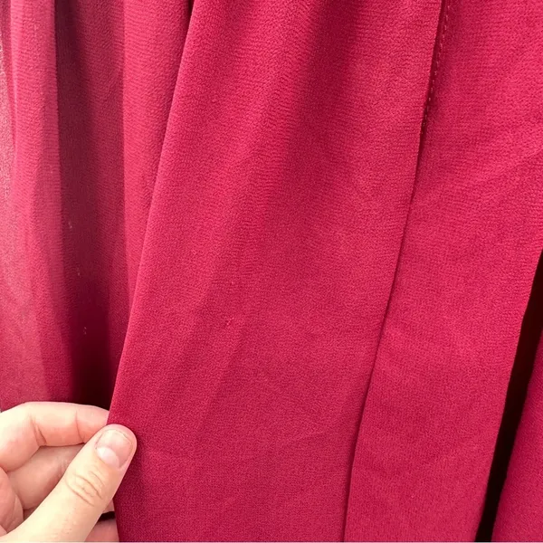 Lulus Make Way For Wonderful Berry‎ Red Lace Sleeveless Maxi Dress Size S - Image 11