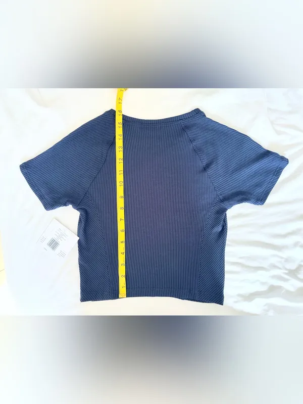 NWT Beyond Yoga Silhouette Cropped Tee - Nocturne Navy - S - Image 8