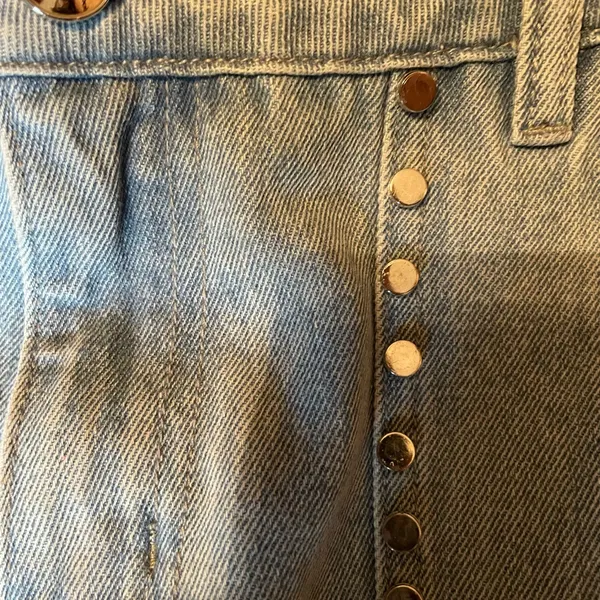 Gracia Blue Jean Shorts with Studded Detail - Image 4