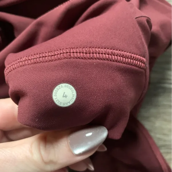 Lululemon Burgundy High-Waisted Leggings 4 - Image 5