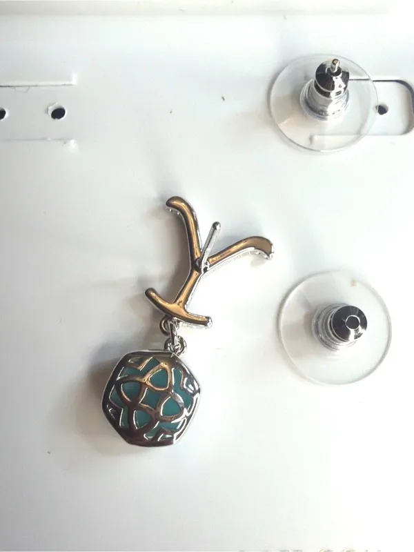 Kendra Scott x Yellowstone Dutton Drop Earrings Vintage Silver Turquoise - Image 3