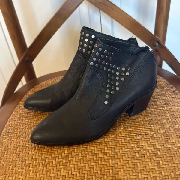 1. State black leather grommet black bootie 6 - Image 4