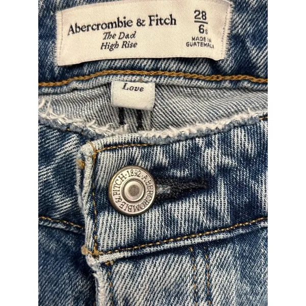 Abercrombie & Fitch Light Blue The Dad High Rise Curvy Love Jeans 28 - Image 5
