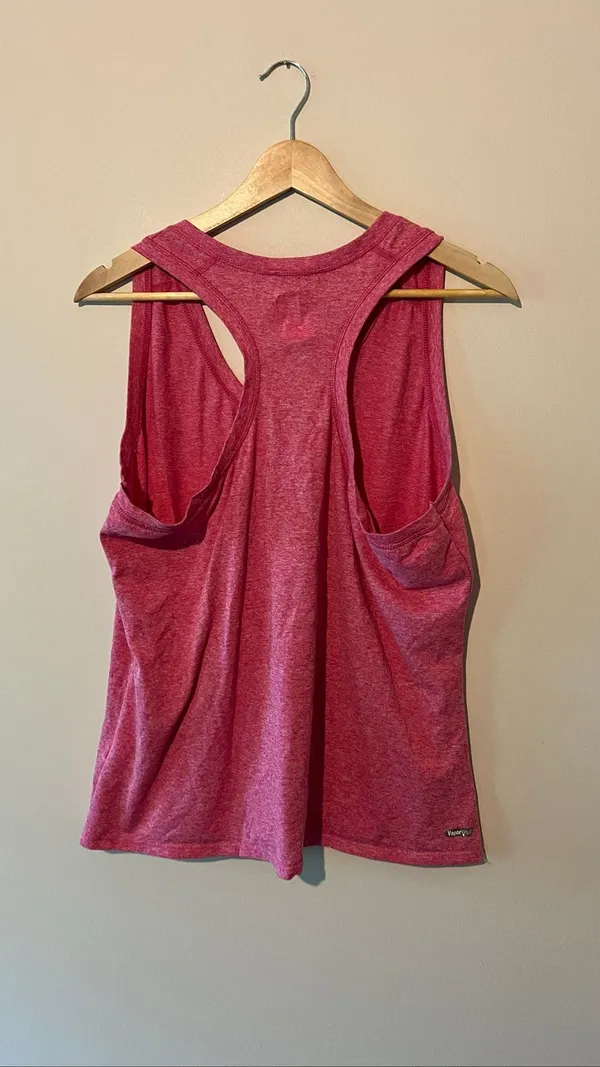 The North Face Women's Tank Top Pink Heathered Athletic Racerback Size XL - Image 3