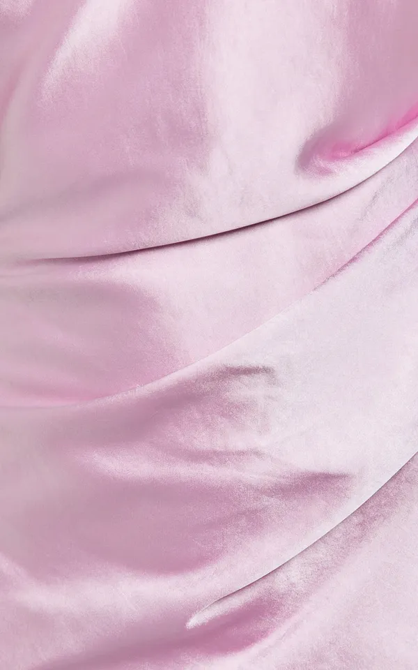 New Showpo Pink Midi Dress Satin Strapless Side Split Dress MSRP $119 - Image 7