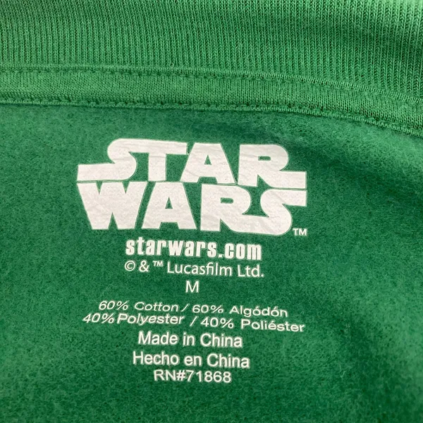 Star Wars Grogu Cropped Sweatshirt Women's M Green Baby Yoda The Mandalorian - Image 9