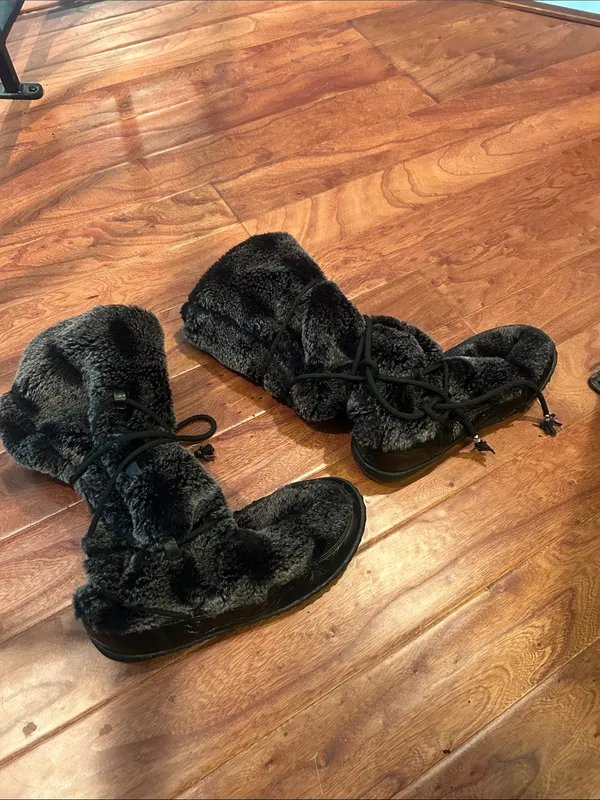 Vintage Fuel Y2K Tall Wrap Winter Fur Boot Women’s Size 7 - Image 4