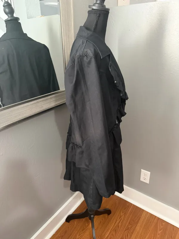 Starling x Anthropologie Victorian Steampunk Dark Romantic Goth Ruffle Jacket XL. - Image 5