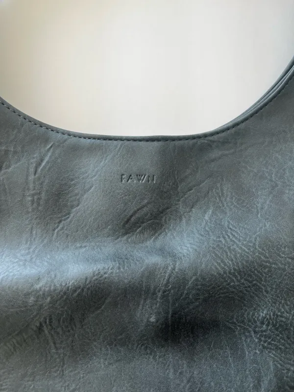 Fawn Slouchy Tote Shoulder Bag Faux Leather Bag Grey NEW NWT - Image 6