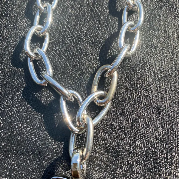 💎🩶 Vintage 1990s 90s NWT Fender Stainless Steel Silver Tone Metal Big 7 / F Pendant Chain and Necklace $19.99 🩶💎 - Image 10
