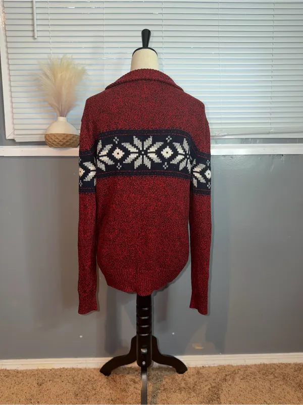 American Eagle Nordic Fair Isle Sweater Medium - Image 6