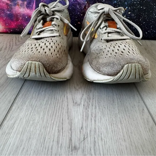 Brooks Ghost 16 Womens Size 7.5 White Orange Athletic Running Shoes‎ Sneakers - Image 3
