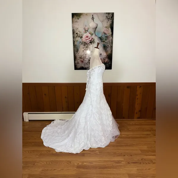 Beautiful David’s Bridal Lace Wedding Gown - Image 5