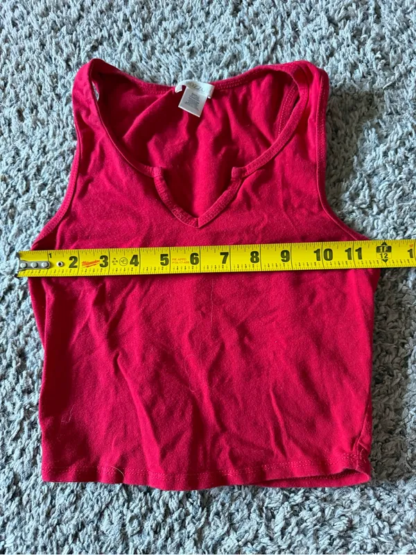 Bozzolo Bright Red V-Neck Tank Top - Image 4