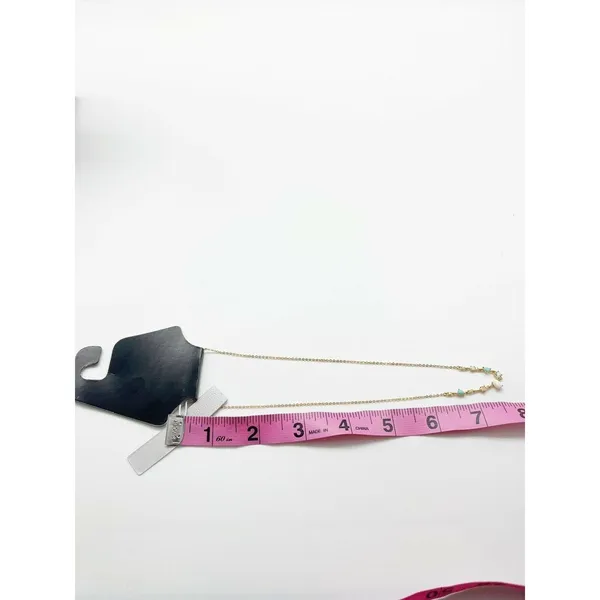 NWT Nordstrom Multicolor Gem Cubic Zirconia Gold Tone Dainty Necklace - Image 3