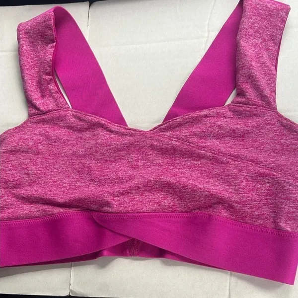 NWOT FP Movement by Free People Just Breathe Sports Bra in Hibiscus Pink Sz M - Image 11