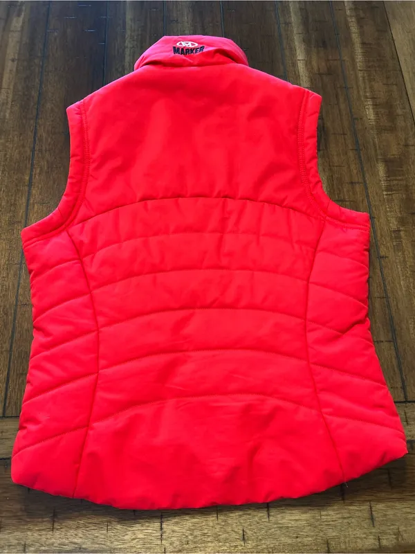 Marker Women’s Size 6 Red Insulated Ski Vest Thinsulate Puffer Full Zip - Image 2