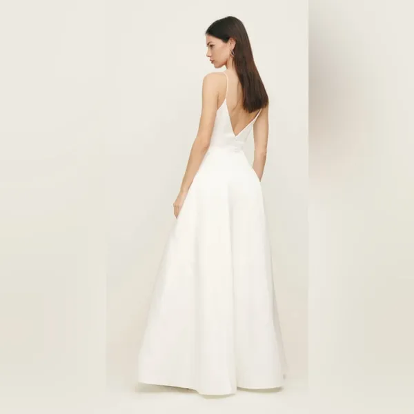 ⚡️Reformation Icelynn Satin Maxi Wedding Dress Gown, Color Ivory, Size 6, NWT - Image 3