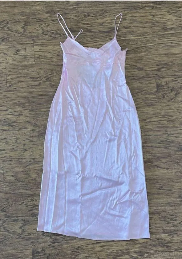 ZARA Midi Satin Dress - Image 3