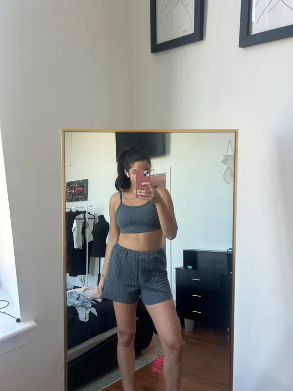 SheIn Grey shorts and tank top set - Image 2