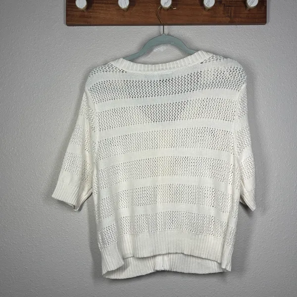 Torrid Open Knit Zip Up Short Boho Sleeve Sweater Top Womens Size 2 - Image 4