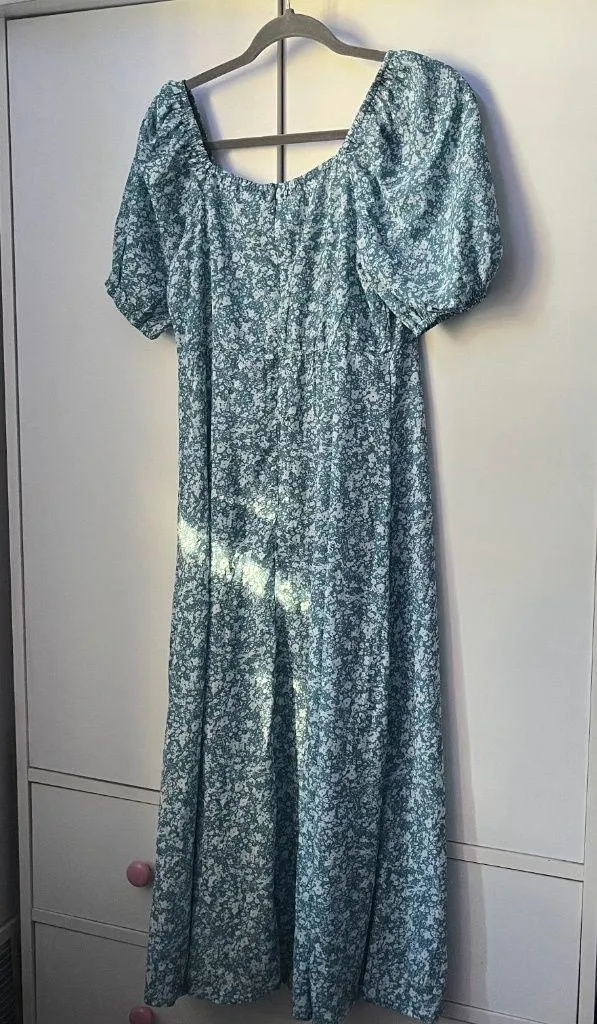 Amazon Floral Green Midi Dress - Image 4