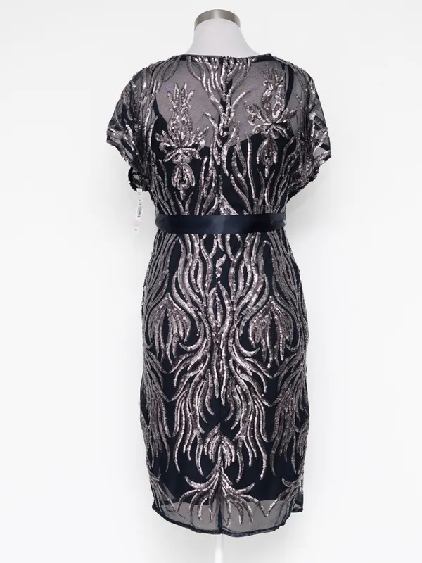 R&M Richards - Two-Tone‎ Sequin Sheath Cocktail Dress - Image 3