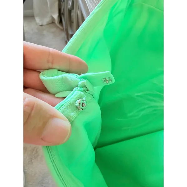 Alexis Izzie Dress Womens Mint Green Feather Trim Halter Midi Size Large - Image 5