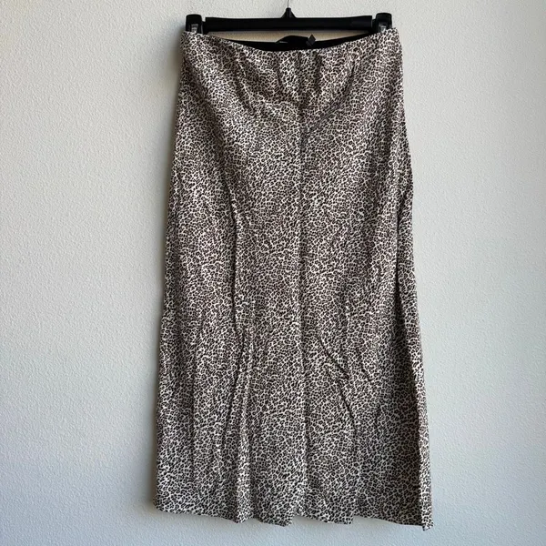 Jenni Kayne Leopard Slip Skirt Size XS Elastic Waist Party Cocktail Designer - Image 2