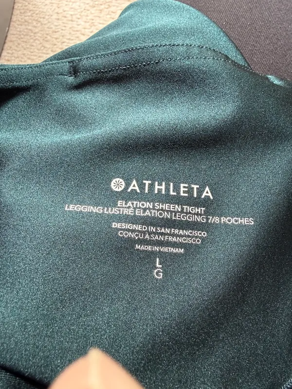 ATHLETA Elation Sheen Tight High-Waist Forest Green Active Leggings - Image 14