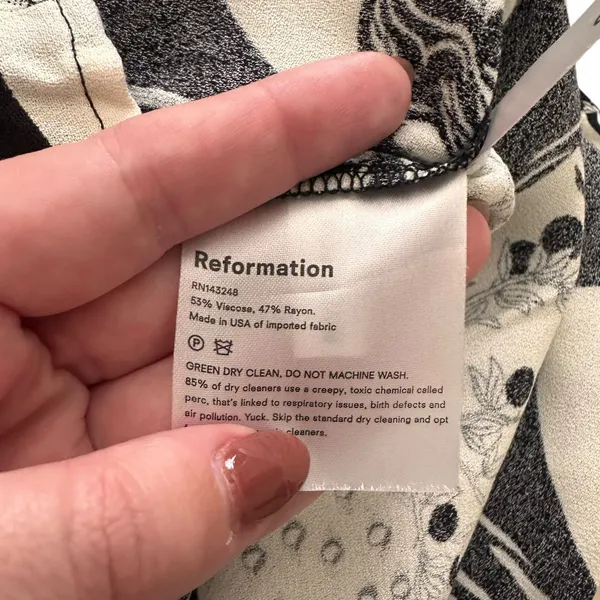 REFORMATION Celeste‎ Mediterranean Print Midi Dress Sz 0 - Image 6