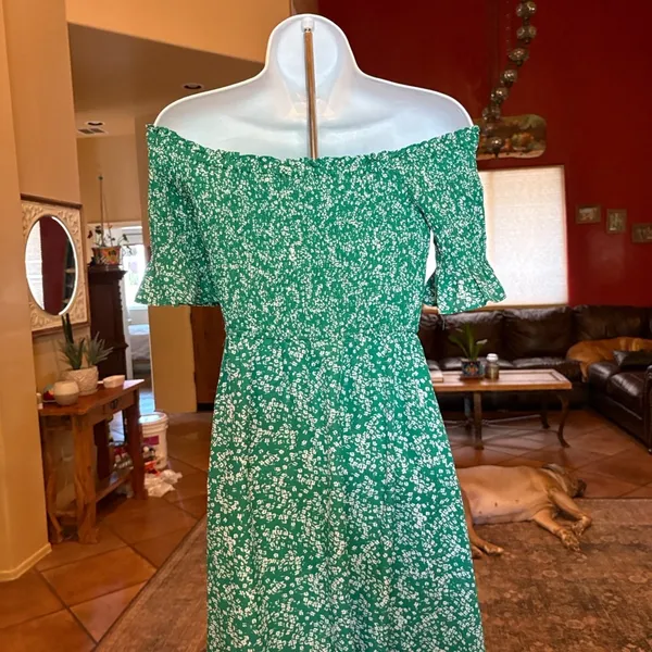 Lulu's Emerald Floral High-Low Dress - Image 9