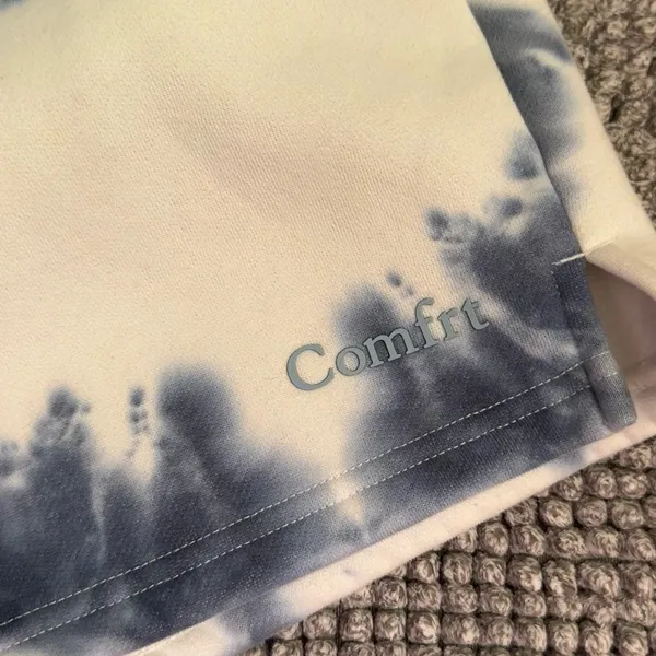 Comfrt Tie Dye Blue Shorts - Image 2