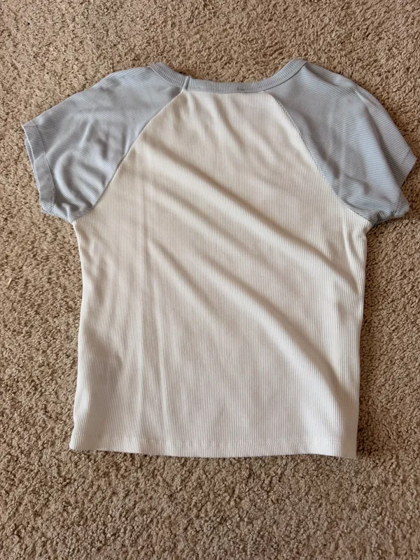 white and grey tee - Image 2